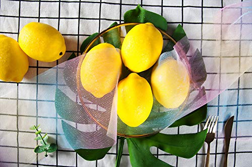 20 PCS Yellow Artificial Lemons, 3.7'' X 2.56'' Fake Fruit Lemons Artificial Lifelike Simulation Lemon for Home House Kitchen Party Decoration