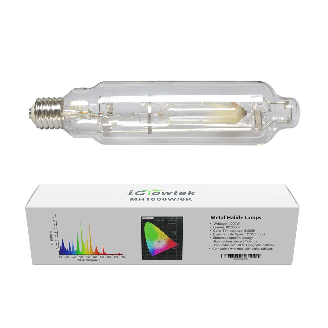 Buy iGrowtek 1000W MH Grow Light Bulb,High PAR Enhanced Blue and Violet