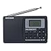 SEMIER Portable Shortwave Travel AM FM stereo Radio with Clock, Alarm, Clear Loudspeaker, Earphone Jack and USB Power Cord (Power Bank Not Included)