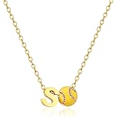 Kenailw Softball Gifts Necklace for Women Jewelry 8 12 Birthday Gift Accessories Sports Lovers Stuff