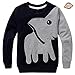 CM-Kid Little Boys' Super Cute Elephant Print Sport Long Sleeve T-shirt Cartoon Head Sweatshirt Pullover