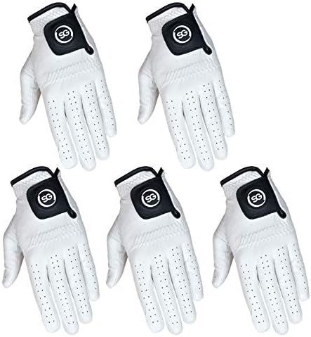 Strike Golf (3pk or 5pk) All-Leather White Soft Cabretta Leather Men's Golf Gloves (Choose Left Glove or Right Glove only).