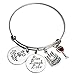 LParkin 60th Birthday Gifts for Women Sister Gifts for Her Stainless Steel Expandable Bangle