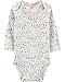 Simple Joys by Carter's Girls' 5-Pack Long-Sleeve Bodysuit, Dots/Owl/Print, 6-9 Months
