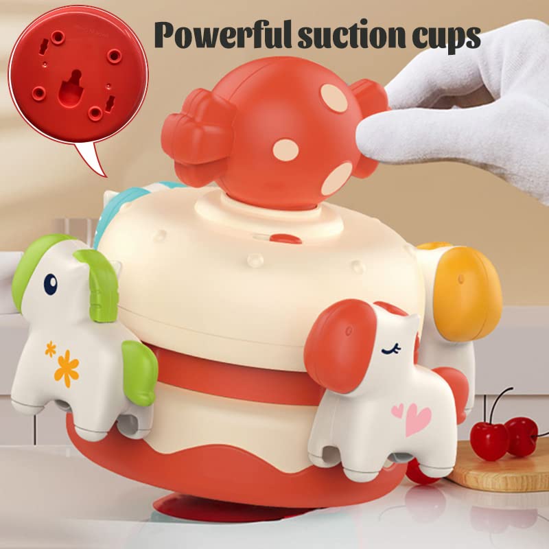 MENG YANG 6 to 12 Months Baby Sound Toy Infant Rotating Carousel Horse