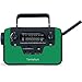 Tiemahun NOAA Weather Alert Emergency Radio WB/FM/AM/SW, Solar/Hand Crank Windup, MP3 Music Radio, 2300mAh Mobile Phone Charger LED Flashlight Reading Lamp TF Card Speaker (Green)