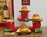 Chili Pepper Deluxe Canisters 3pc Set