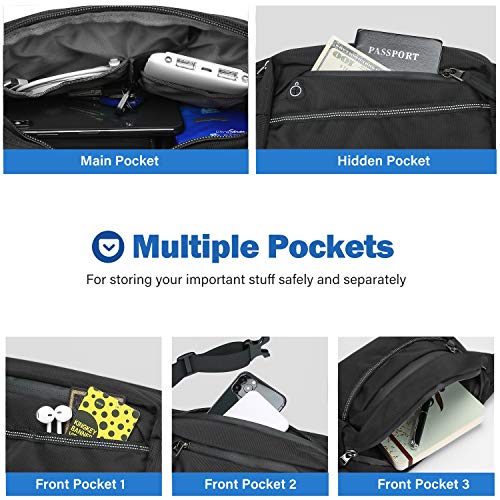 ProCase Heuptasje, Heuptasje met Grote Capaciteit voor Mannen Vrouwen voor Reizen, Wandelen, Hardlopen, Buitensport… - Image 5