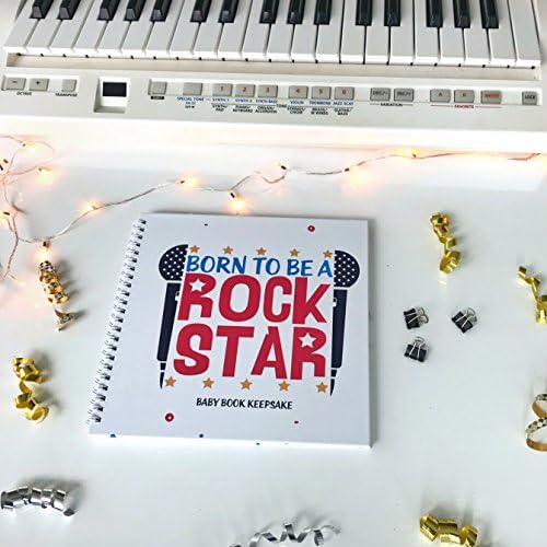 BORN TO BE A ROCKSTAR: Baby Book Keepsake! 24 Music Inspired Pages, 8X8 Inches! Pink Cover!
