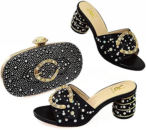 Elegant Style Women Shoes Matching 2021 Hand Bag Peep Toe Sandals