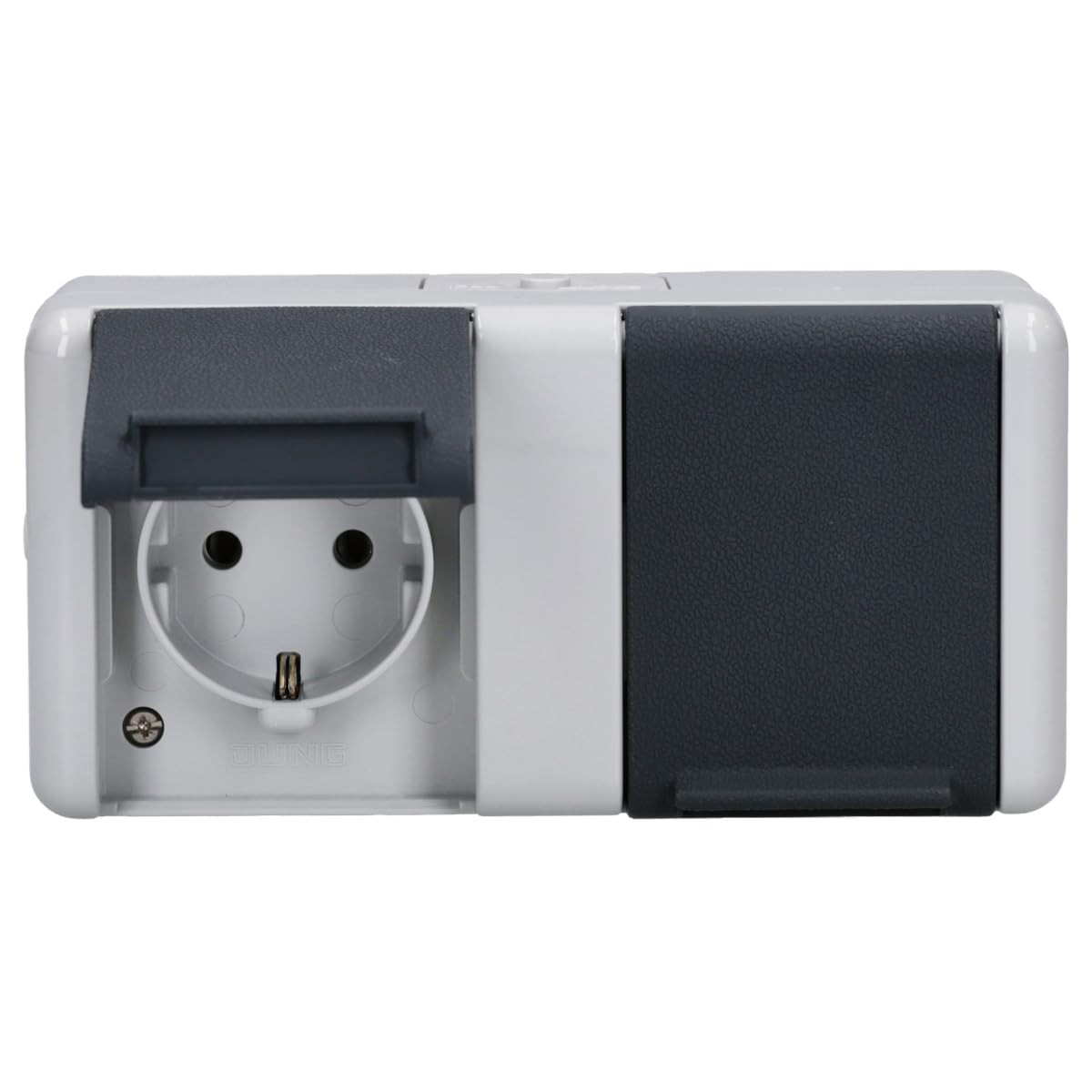 Jung 8220-1W Schuko Socket 2-Way Black White