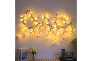 5ft Butterfly Shaped Leaves String Light 72 LED Decorative Lights with Colourful Butterfly Shaped Leaves for Indoor Romantic 