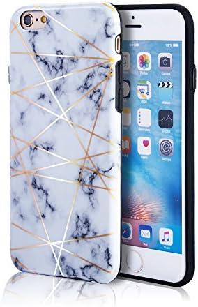 Marble Design iPhone 6 plus 6s plus Case Anti-Scratch Shock-Proof Anti-Fingerprint Soft TPU Cover for iPhone 6 plus 6s plus 5.5 inch - White Marble