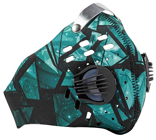 Axsyon Dust Mask, Activated Carbon Dust Mask - Green - with 3 Filters & 2 Valves Included. for House Cleaning, Woodworking, Mowing, Outdoor Activities. N95