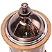 3E Home Manual Canister Stainless steel Burr Coffee Mill Grinder, Stainless Steel Top, and Antique Copper Body