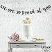 We are so Proud of you Graduation Banner - Assembled - Graduation Party Supplies 2019, Graduation Decoration, Black Banner Sign for Mantle, Congratulations Grad Party Decorations, NO DIY, Felt Banner