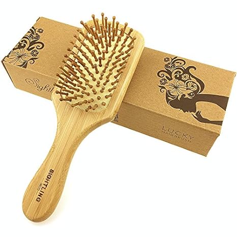 SIGHTLING Paddle Holzborsten Bambus Holz Anti statische Haarbürste Kissen Haarbürste Massage Haar Bürste