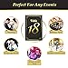 Gold Table Numbers 1-30 Plus 3 Useful Card Signs for Head Table, Guest Book Table, and Favors Table. Double-Sided, Easy to Read Lettering. Perfect for Any Occasion (Black and Gold)