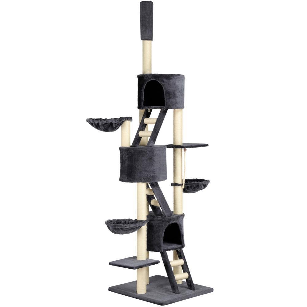 Yaheetech Huge Cat Tree Furniture Adjustable Height 92-106inch Gray