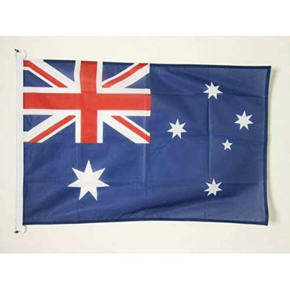 AZ FLAG - Australia Flag - 2x3 Ft - For Outdoor - Australian Banner Knitted Polyester with Two Plastic Rings - Fade Resistant - Vivid Colors - 2' x 3' Feet - 90x60 Cm