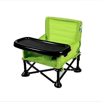 Siege Rehausseur De Voyage Avec Plateau For Chaise Haute Portative Et Pliable For Bebe For Manger La Chaise Haute De Camping Beach Beach Color Green Amazon Fr Cuisine Maison