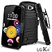 LG K4 2016 Case, LG Optimus Zone 3 Case, LG Spree Case, LG Rebel LTE Case, CellJoy [Ultra Rugged Hybrid] ((Shock-Proof)) Protection Cover {Kickstand} [Locking Swivel Belt Clip Holster Combo] (Black)