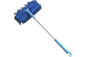 Xifando Mini Microfiber Chenille Cartoon Flat Dust Mop for Children,Detachable,360 Degree Rotation, Extension-Type (Blue)