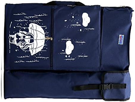 Fanchuang Canvas Painting Kits Portfolio Bag Carry Backpack for Artist Supply,4K,25In x 18In (Dark Blue)