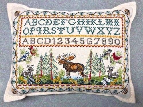 Amazon Com Paine S Balsam Fir Pillow 6 X 9 Embroidered Sampler