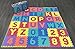 Ottomanson Alphabet & Numbers Multipurpose Interlocking Puzzly Play Mats, 36 Square Feet, Multicolor