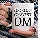Dungeon Master Mug - World's Okayest DM Coffee Mug - D20 Dice Roleplaying Nerdy 11oz Cup for Men, Women, Best Friend - Tabletop RTS RPG Mug