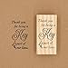 Ella Celebration Wooden Rubber Stamp for Tags, Thank You Stamps for Wedding Guest Favors (Thank You Cursive)