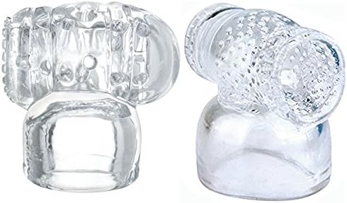 2 Set Massager Accessories Attachments Accessory-Two Different Styles (Clear)