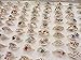 AIHIQI Fashion Wholesale Lots 100pcs Colorful Rhinestone Ring for Women Girl Gift