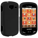 Importer520 Rubberized Hard Protector Case Cover for Samsung Brightside U380, Black