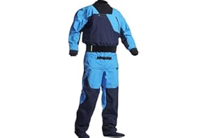 Kayak Drysuit, 4-layer Waterproof Fabric Dry Suits for Men, Front Zipper Sailing Kayaking Equipment