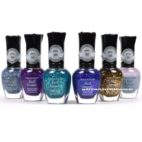 KLEANCOLOR NAIL POLISH 3D ADDICTION GLITTER TOP COAT LOT OF 6 COLORS KNP16 + FREE EARRING KLEANCOLOR NAIL POLISH 3D ADDICTION GLITTER TOP COAT LOT OF 6 COLORS KNP16 + FREE EARRING