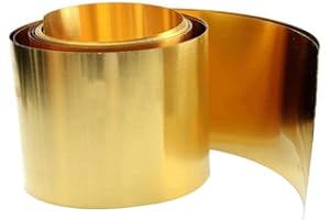 YODAOKE 0.1mm x 200mm x 1000mm H62 Brass Metal Thin Sheet Foil Plate Roll