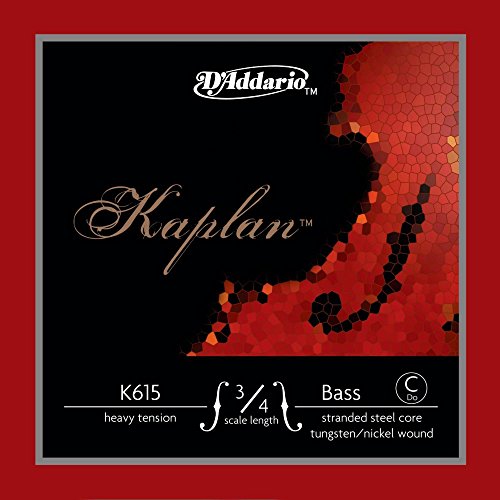 DAddario Kaplan Bass String - Single C (Ext. E) String - K615 3/4H - For Upright Bass, Double Bass - 3/4 Scale, Heavy Tension