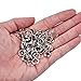 EBOOT 100 Pieces Split Rings Set Mini Key Chain Ring Metal Key Rings, Silvery (0.39 Inch)