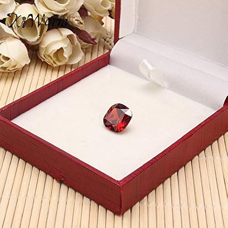 Dalas Unique 12,85 CT 12 mm Cuadrado Sangre Rojo rubí sin Calentar ...