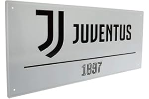 FC Juventus White Metal Street Sign - Authentic Serie A