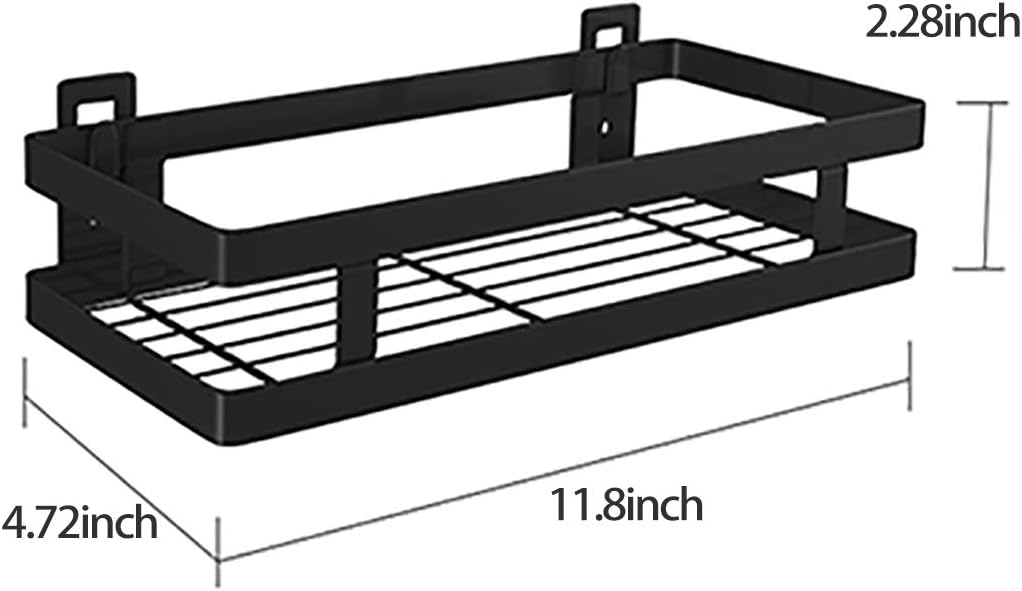Wall Mounted Seasoning Shelf Spice Rack Organizer For Kitchen,Multiple sizes and combinations,Hanging Shelf for Spice Jars with 3 Hooks 304 stainless steel Easy to Assemble No Drilling(1 pcs)Y30