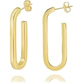 Surrounded Forest Square Hoop Earrings 18K Gold Plated Square Earrings For Women