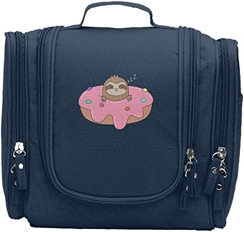 JCBaa Donut Sloth Sleep Makeup Bag/Cosmetic Bags Women's Portable Brushes Case Toiletry Bag Travel Kit Jewelry Organizer Multifunctional Pouch/Bags For Household,Business,Vacation