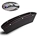 HaloVa Car Pocket Organizer, Premium PU Leather Console Gap Filler, Universal Car Seat Slit Filler and Side Pocket Catcher Caddy, Automobile Storage Interior Car Accessories, Black