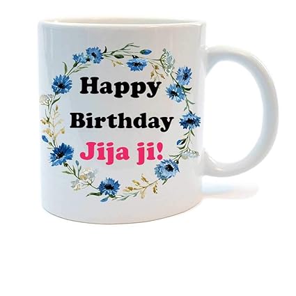 Buy Juvixz Printed Happy Birthday Jija Ji White Ceramic Coffee