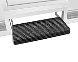 Prest-O-Fit 2-0420 Ruggids RV Step Rug Black Granite 23 In. Wide