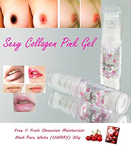2 Units of Sexy Collagen Pink Gel Bleaching Lightening Pink Nipple&amp;Lips Beauty 5 ml[Get Free Tomato Facial Mask ]