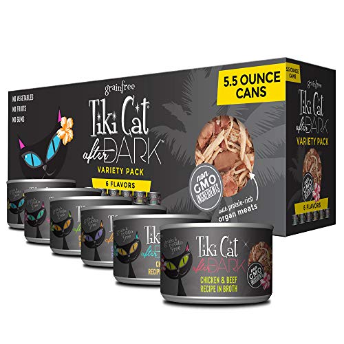 TIKI PETS Cat After Dark Canned Wet Food Grain Free with Organ Meats